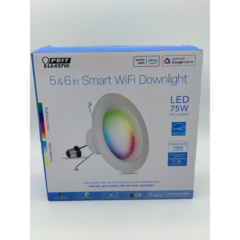 Feit Electric Smart WiFi Downlight LED 75W 1000 Lumens 1 Pack